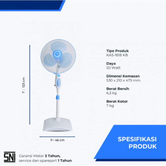 Miyako Standing Fan - KAS1618KB